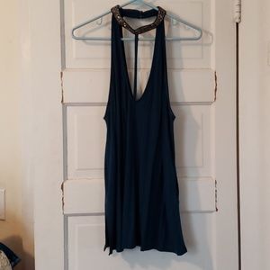 Express Blue Sequined Halter